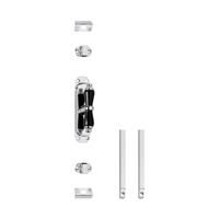 Intersteel set raamespagnolet kruiskruk incl. stangenset 2x125cm - chroom - thumbnail