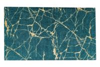 Design Tapijt MARBLE 240x160cm groen goud marmerlook plat geweven - 42616 - thumbnail
