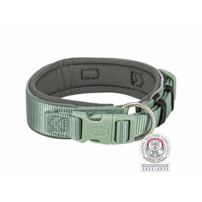 TRIXIE HALSBAND HOND PREMIUM EXTRA BREED SALIE / GRAFIET GRIJS 53-62X5 CM