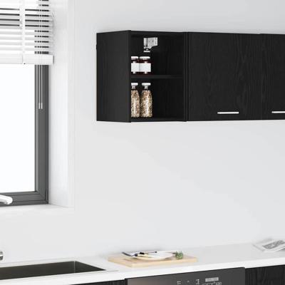 Hangkast Riga Zwart Eiken 30 x 29,5 x 40 cm Bewerkt hout Hangkast Riga Zwart Eiken 30 x 29,5 x 40 cm Bewerkt hout