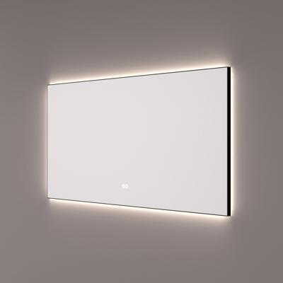 Spiegel Hipp Design SPV 12500 BL Rechthoek Met Frame Mat Zwart Met Verlichting Incl. Spiegelverwarming (Alle Maten)