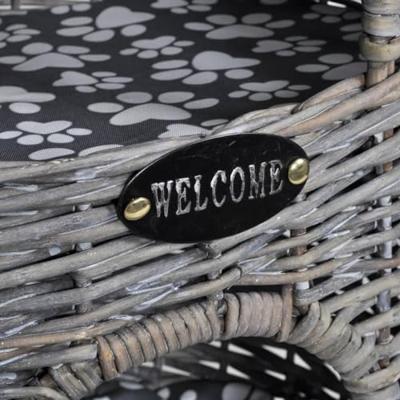 VidaXL Kattenbed/huis/krabpaal 2-laags met kussen wilgen