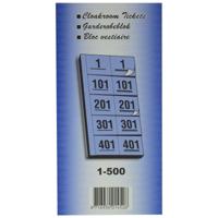 Garderobeblokken nummers van 1 t.e.m. 500, geel - thumbnail