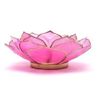 Roze Lotus Sfeerlicht van Capiz Schelp uit de Filipijnen - thumbnail