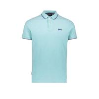 Superdry regular fit polo Poolside met contrastbies spearmint grit - thumbnail