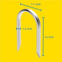 Rapid Nieten Type 36 DP Gegalvaniseerd, Box 5x1000st Lengte 14mm - thumbnail