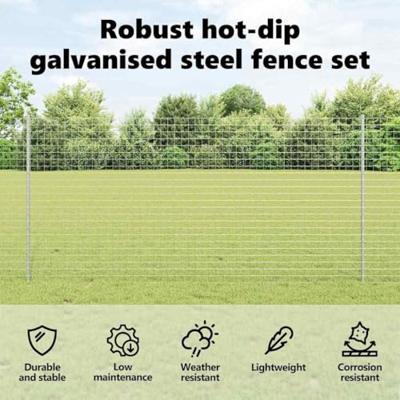 VidaXL Afrasteringspaal 22 pcs zilver 160 cm staal VidaXL Afrasteringspaal 22 pcs zilver 160 cm staal