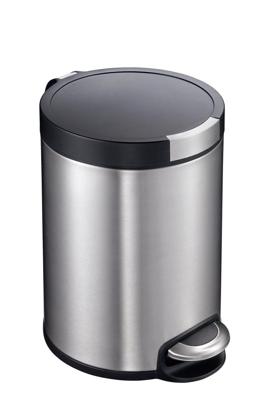 EKO Vepa Bins Artistic Pedaalemmer 5L RVS/Zwart