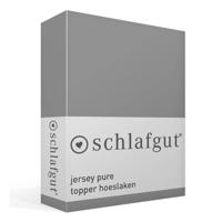 Schlafgut Schlafgut Pure Jersey Topper Hoeslaken L - 140x200 - 160x220 128 Grey Mid - thumbnail