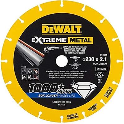 DeWALT DT40255 Extreme Metal Doorslijpschijf 230mm DeWALT DT40255 Extreme Metal Doorslijpschijf 230mm