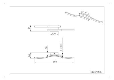 Trio Design plafondlampRoute rechthoekig - R62472135