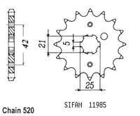 ESJOT Sprocket 520 17z standard - thumbnail