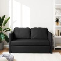 Slaapbank vloermodel 2-in-1 112x174x55 cm kunstleer zwart - thumbnail