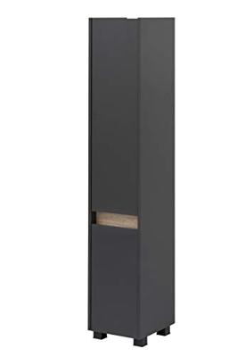 Schildmeyer Hoge badkamerkast Cosmo (1 deur (breedte 30,2 cm), Antraciet)