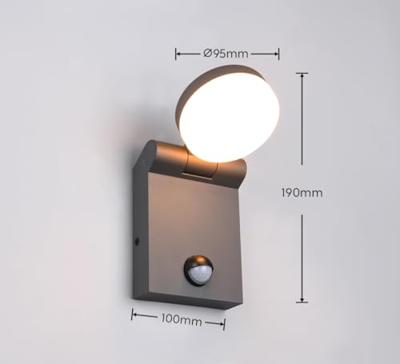 Trio Strakke wandlampAdour antraciet met sensor - 245569142