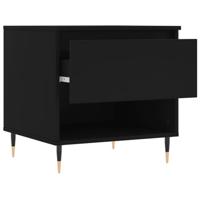 Salontafels 2 st 50x46x50 cm bewerkt hout zwart - thumbnail