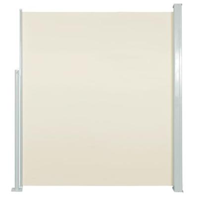 VidaXL Windscherm uittrekbaar 140x300 cm crèmekleurig