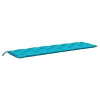 Tuinbankkussens 2 st 200x50x7 cm stof turquoise - thumbnail