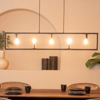 LABEL51 Hanglamp 'Quadrato' 5-lamps, kleur Zwart LABEL51 Hanglamp 'Quadrato' 5-lamps, kleur Zwart