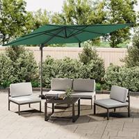 VidaXL Zweefparasol met aluminium paal 300x300 cm groen - thumbnail