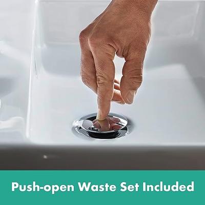 Hansgrohe Tecturis S Wastafelmengkraan - push to open waste - 15.4cm draaibare uitloop - chroom 73360000