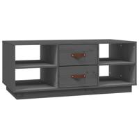 Salontafel 100x50x41 cm massief grenenhout grijs - thumbnail
