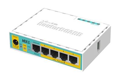 Mikrotik hEX PoE lite bedrade router Fast Ethernet Wit Mikrotik hEX PoE lite bedrade router Fast Ethernet Wit