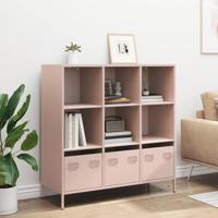 Hoge kast 101,5x39x103,5 cm staal roze - thumbnail