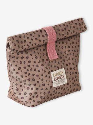 Geprinte luipaard lunchtas beige