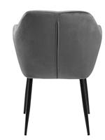 Sohome Eetkamerstoel 'Albin' Velvet, kleur Donkergrijs - thumbnail