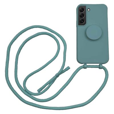 Høyde - Samsung Galaxy S22 - Telefoonhoes met koord + Socket houder - Donkergroen Høyde - Samsung Galaxy S22 - Telefoonhoes met koord + Socket houder - Donkergroen