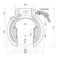 Ringslot Axa Imenso Large Retractable - zwart - thumbnail