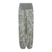 Cassis wide leg harembroek met all over print kaki - thumbnail