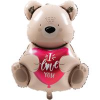 Folieballon Valentijn Ombre Love Teddy Beer "I love you (56 cm) - thumbnail