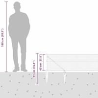 VidaXL Afrasteringspaal zilver 25 x 0,4 m (25 mm gaas) staal - thumbnail