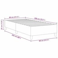 Boxspring bed Lichtgrijs 80 x 200 cm Katoenen stof - thumbnail