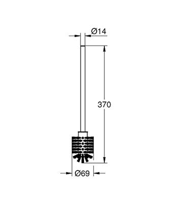 Grohe Essence reserve closetborstel Chroom