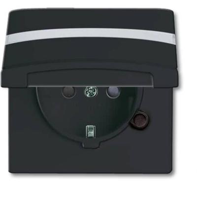 ABB 2CKA002064A0302 Apparaatinzetstuk IP44 Antraciet, Zwart-grijs