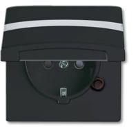 ABB 2CKA002064A0302 Apparaatinzetstuk IP44 Antraciet, Zwart-grijs - thumbnail