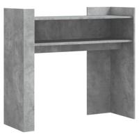 Wandtafel 100x35x90 cm bewerkt hout betongrijs - thumbnail