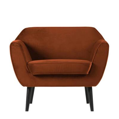 WOOOD Fauteuil 'Rocco' Velvet, kleur Roest
