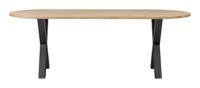 WOOOD Ovale Eettafel 'Tablo' met X-poot, 220 x 90cm - thumbnail