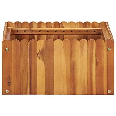 VidaXL Plantenbak verhoogd 50x50x25 cm massief acaciahout VidaXL Plantenbak verhoogd 50x50x25 cm massief acaciahout