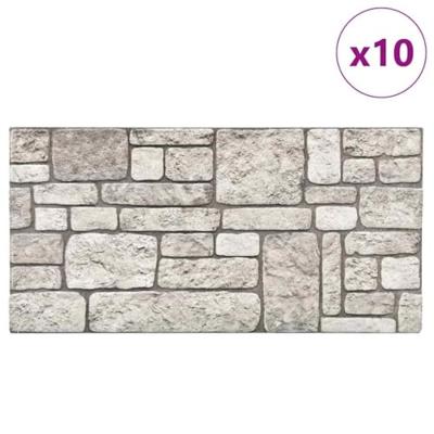 VidaXL 10 st wandpanelen 3d grijze baksteen eps