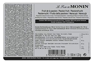 Monin Puree Passion Fruit 1L - thumbnail