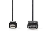 Mini-DisplayPort-Kabel | Mini-DisplayPort Male - DisplayPort Male | 2,0 m | Zwart - thumbnail