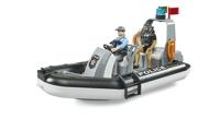 bruder bworld politieboot met zwaailicht modelvoertuig - thumbnail