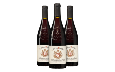 3 flessen Carre des Pontifes Châteauneuf-du-Pape Probeerpakket