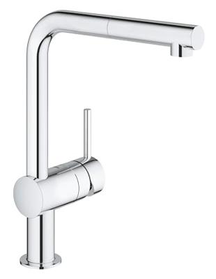 GROHE Eéngreeps spoelbakmengkraan met uittrekbare spray Minta 32168000 - thumbnail