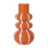 Vaas lijnen - rood/roze - ø7.3x14.5 cm - thumbnail